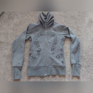 Lululemon Full Zip Long Scuba Sweatshirt with Funnel Neck Sz 4
